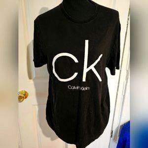 Vintage Y2K Calvin Klein Logo T-Shirt Women's Medium Casual